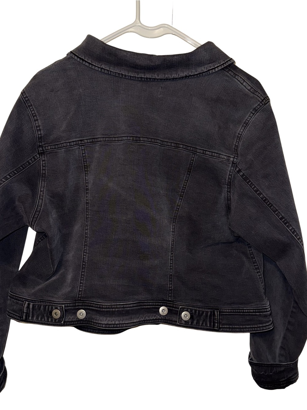 Pilcro and the Letterpress by Anthropologie Distressed Black Jean Jacket XL - Picture 2 of 10
